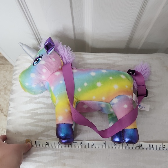 Childrens Unicorn 🦄 Rainbow, Stuffed Animal Purse - Picture 8 of 9